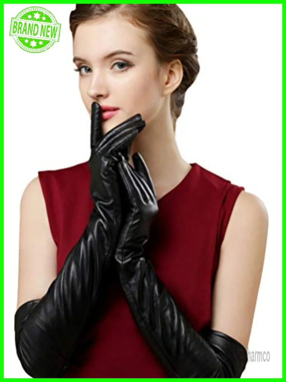 Elbow Length Faux Leather Touchscreen Opera Gloves